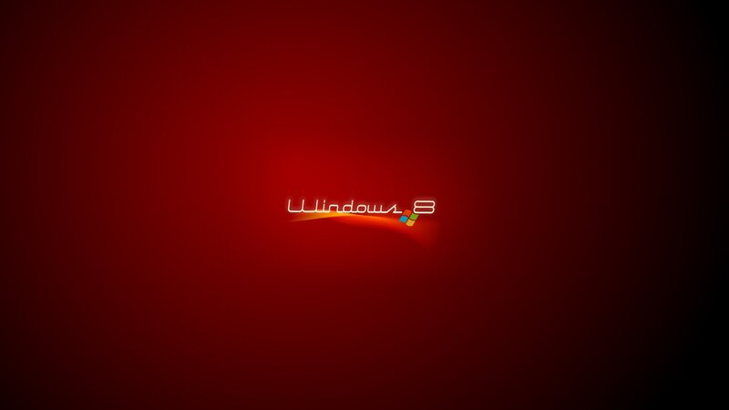 Windows 8 Logo — Red, Minimalist, Digital Art, Black