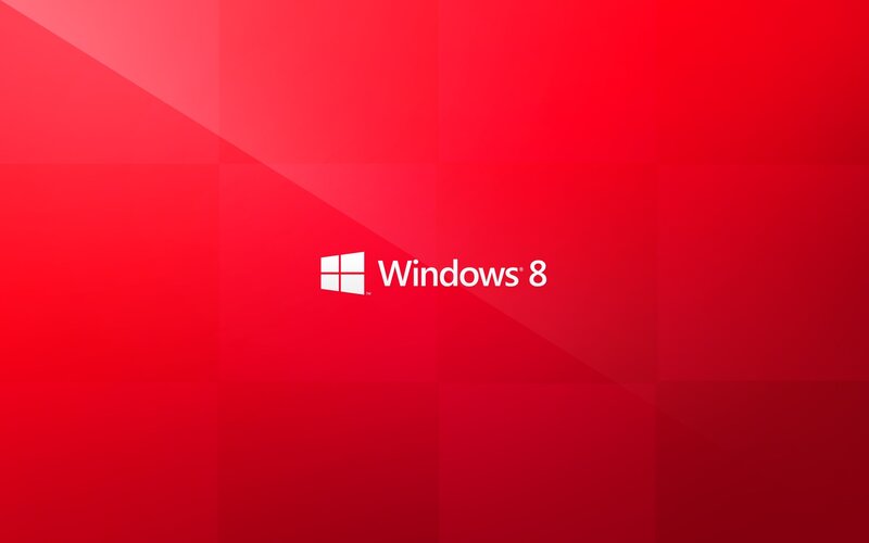 Windows 8 Logo — Red, Minimalist, Digital Art, Text, White