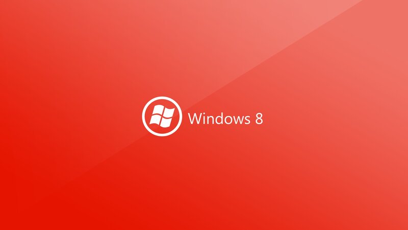 Windows 8 Logo — Red, Minimalist, Digital Art