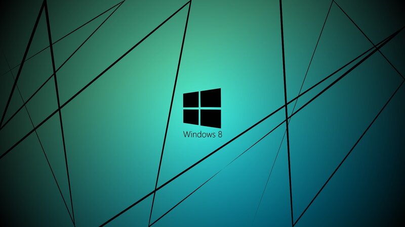Windows 8 Logo — Teal, Minimalist, Digital Art