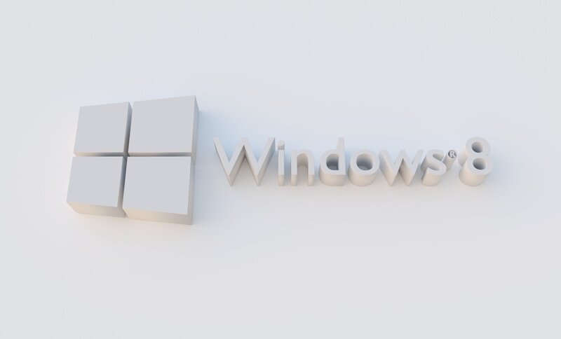 Windows 8 Logo — White, Minimalist