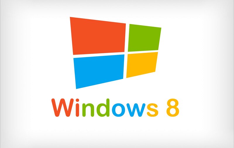 Windows 8 Logo — White, Neutral, Vector Art