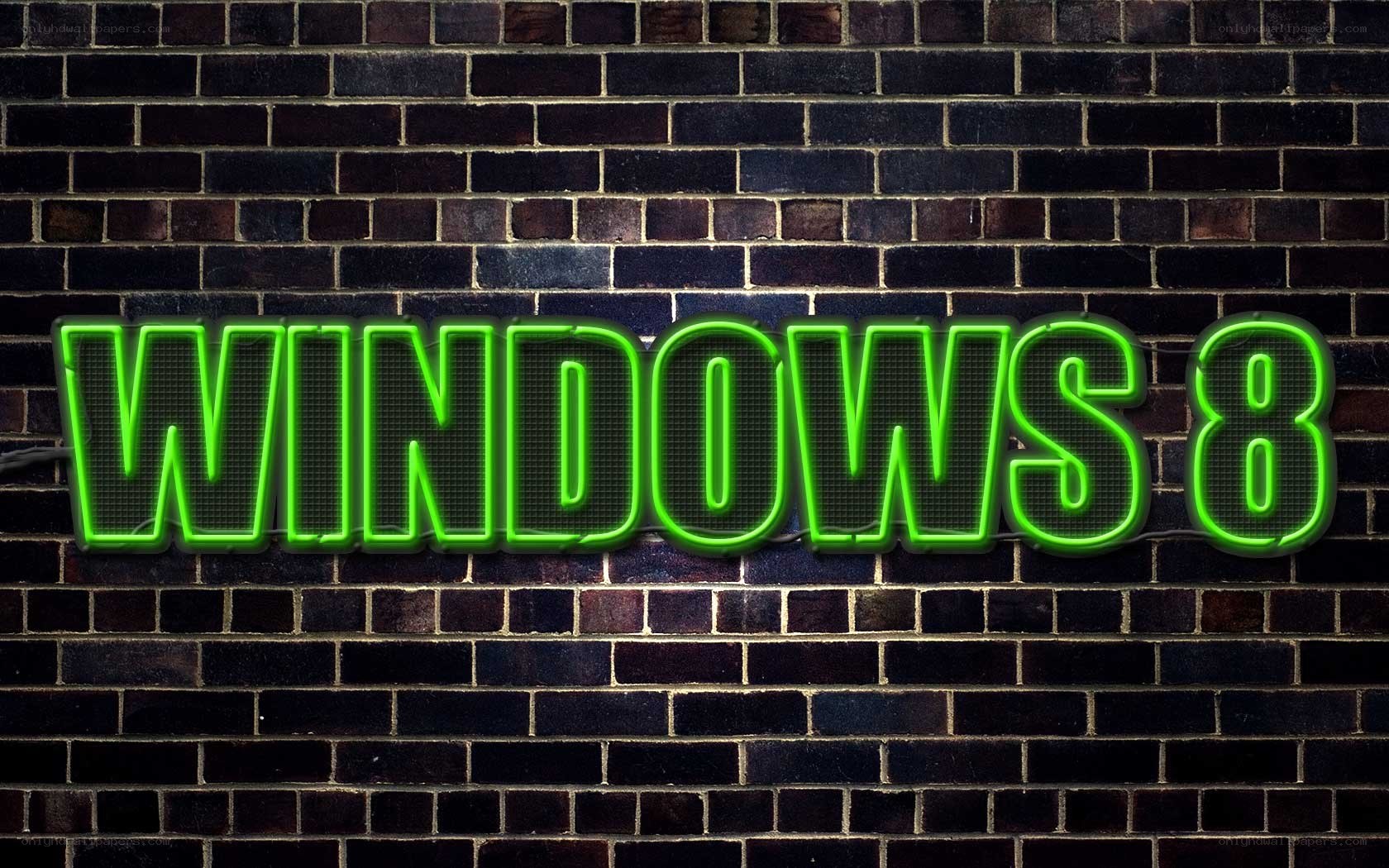 Windows 8 neon sign