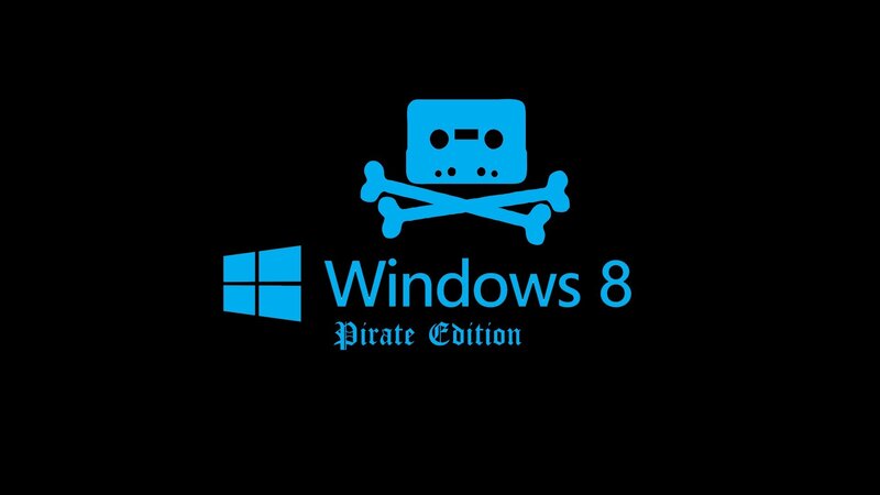Windows 8 Pirate Logo — Blue