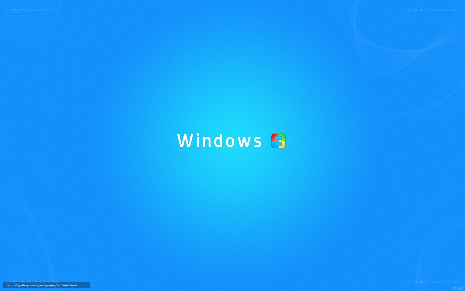 Windows 9 logo on blue background