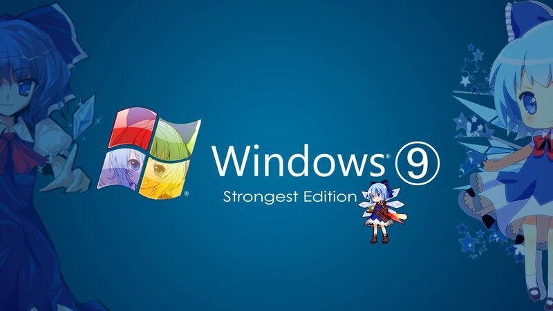 Windows 9 Logo with Anime Characters