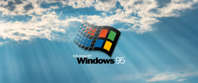 Windows 95 Logo — Blue, Dramatic