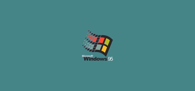 Windows 95 Logo — Teal, Neutral
