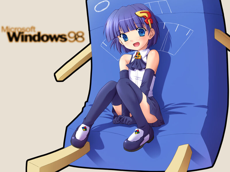Windows 98 anime character