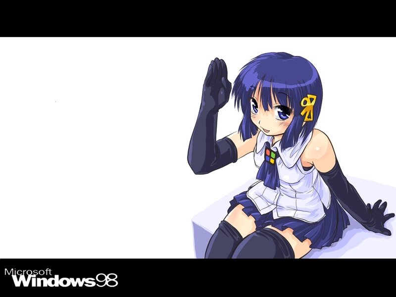 Windows 98 anime character