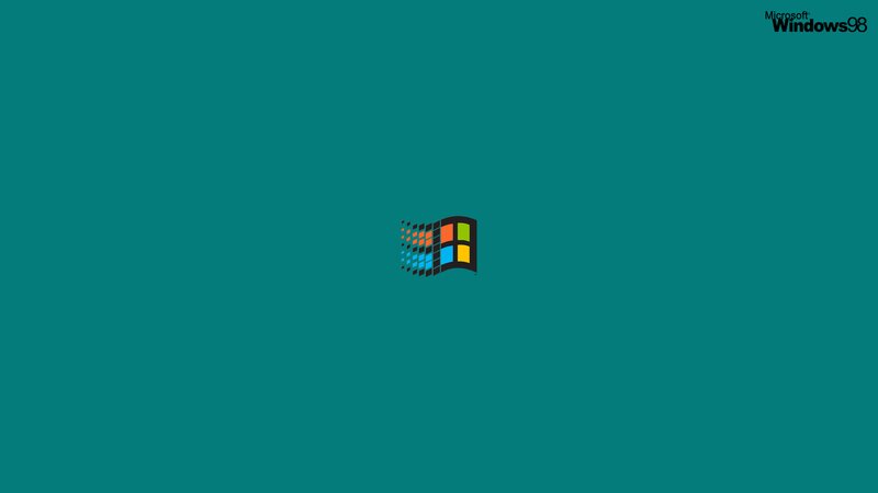 Windows 98 Logo — Teal