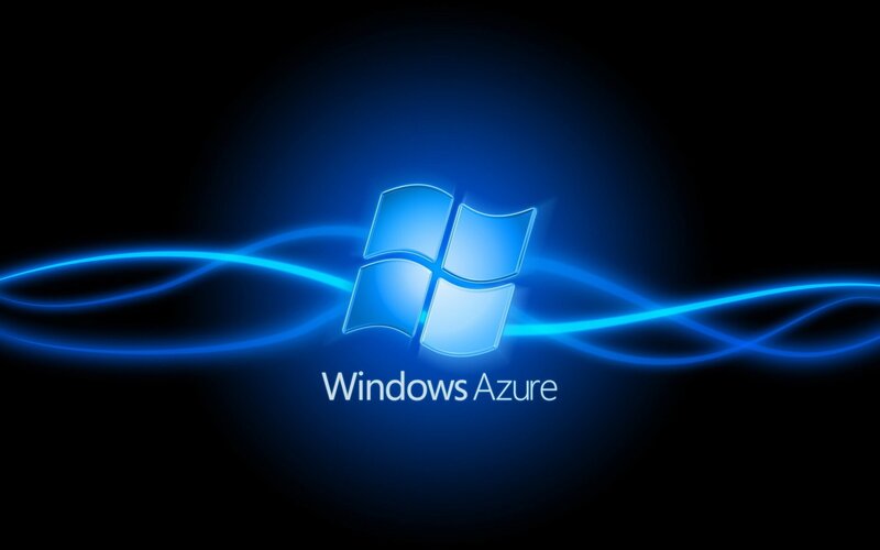 Windows Azure logo with blue light