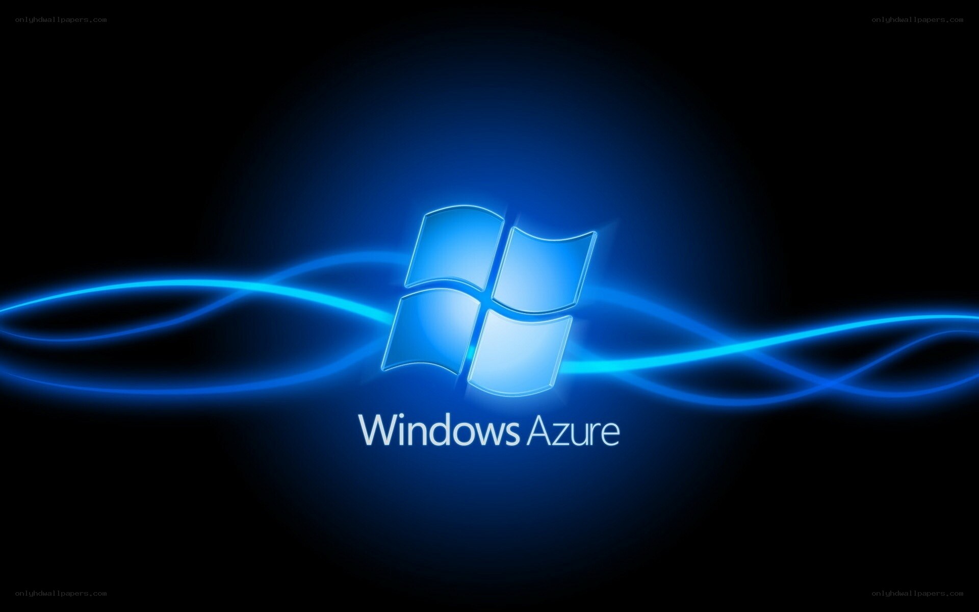 Windows Azure logo with blue light