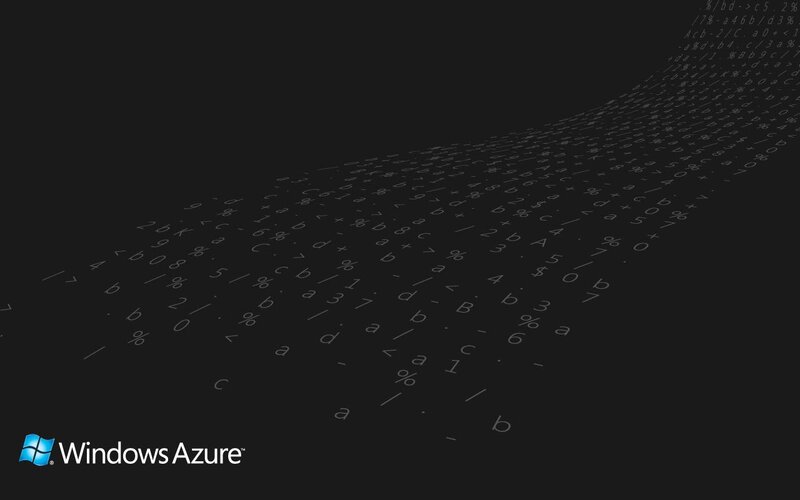 Windows Azure logo with code stream