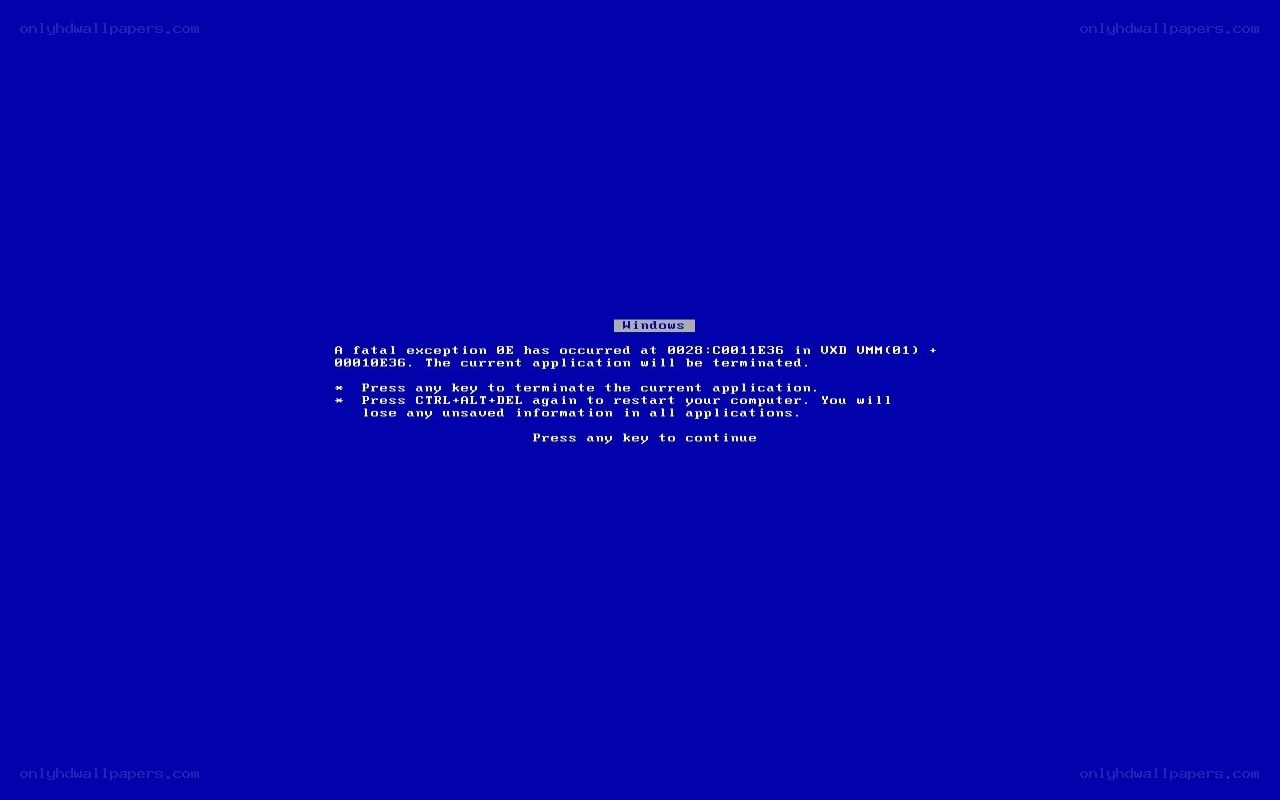 Windows blue screen error