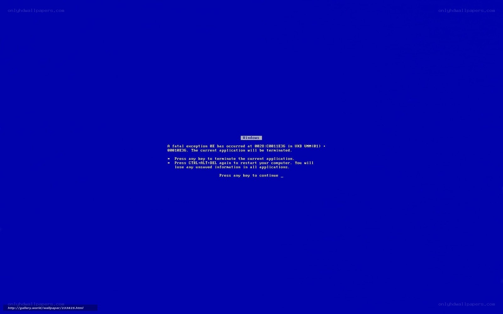 Windows blue screen error