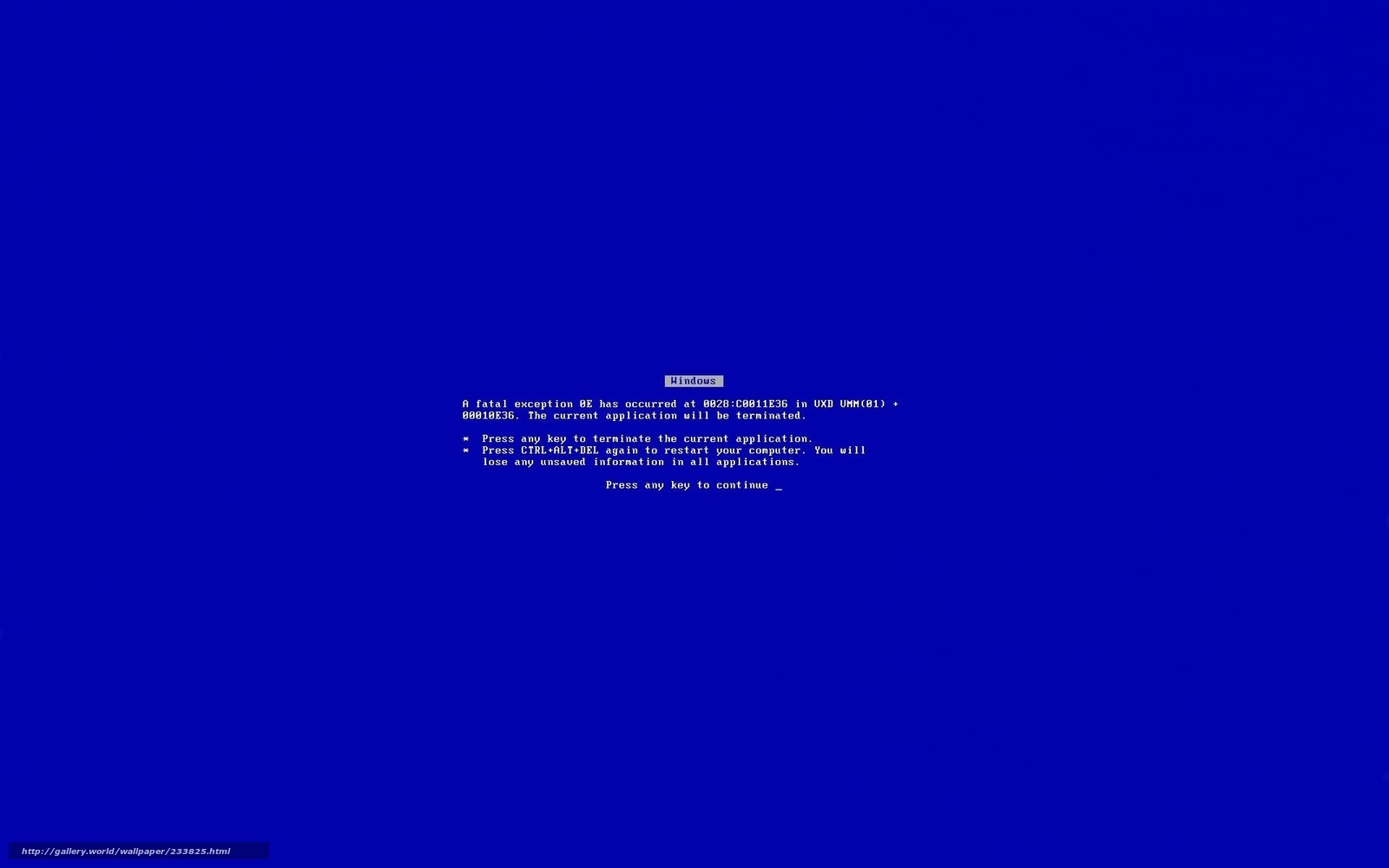 Windows blue screen error
