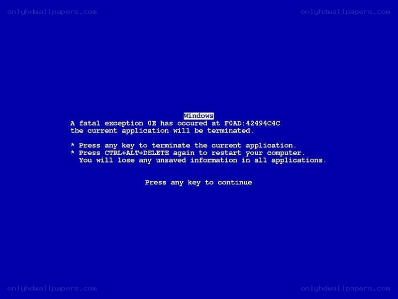Windows blue screen error