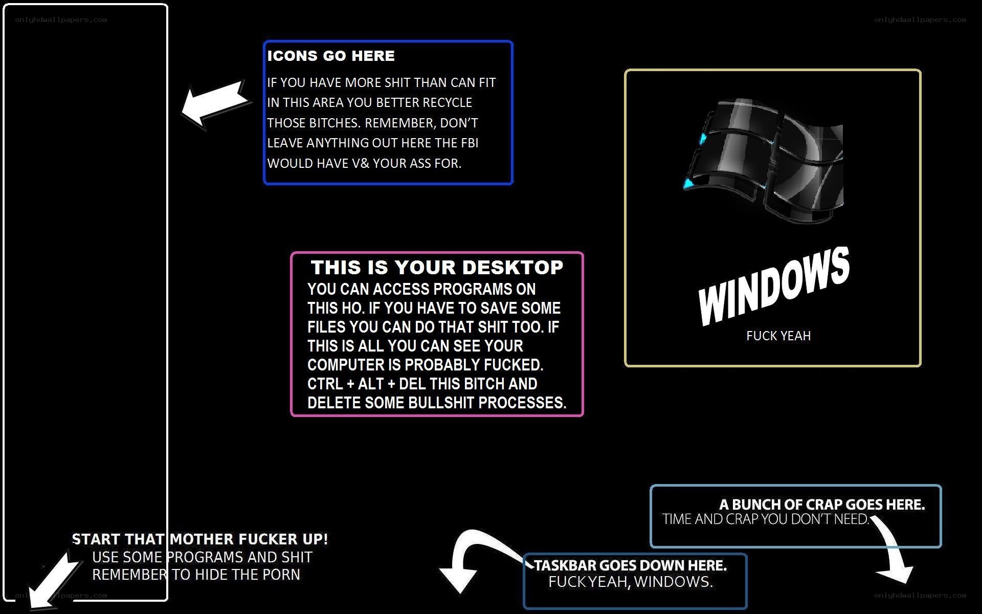 Windows desktop layout guide