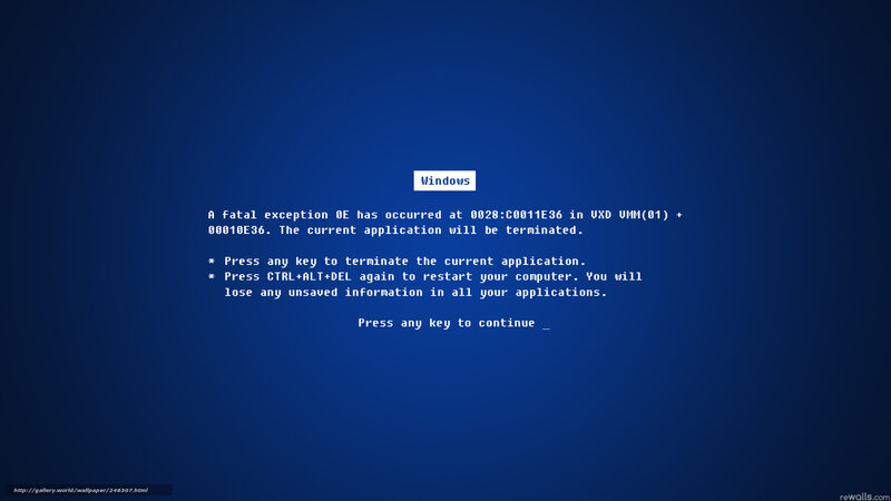 Windows Error Screen — Blue, Technical, Digital Art