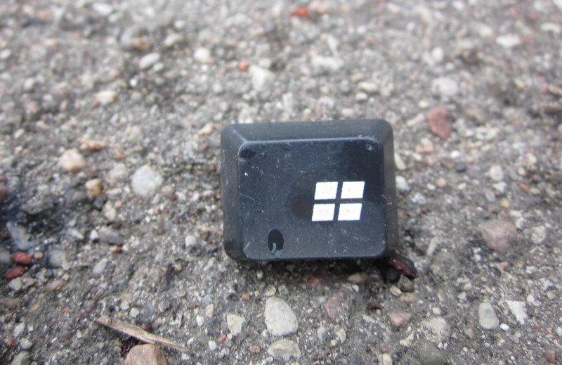 Windows key on gravel