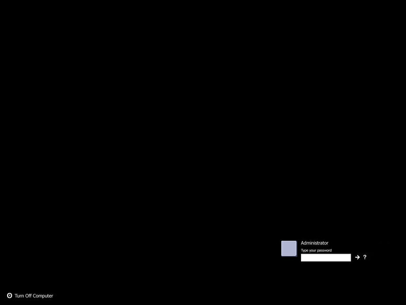Windows login screen