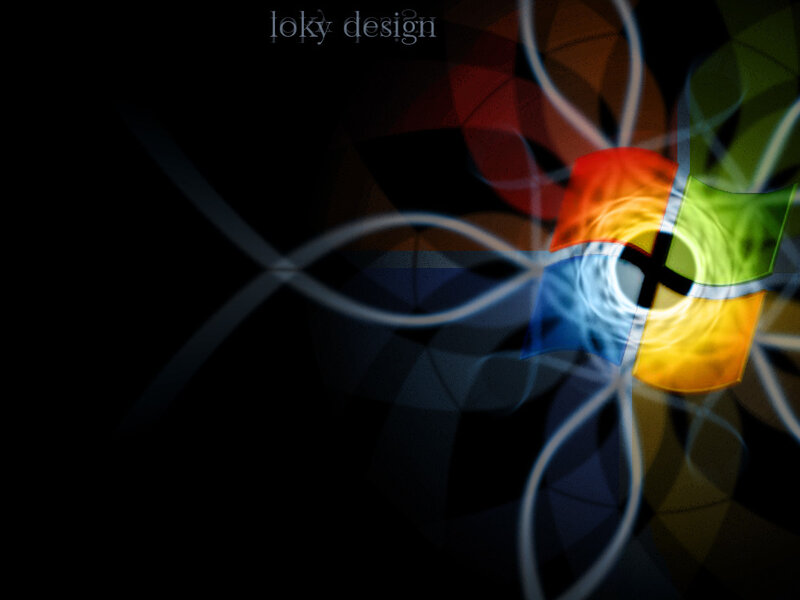 Windows Logo Abstract — Black