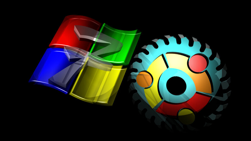 Windows Logo and Gear