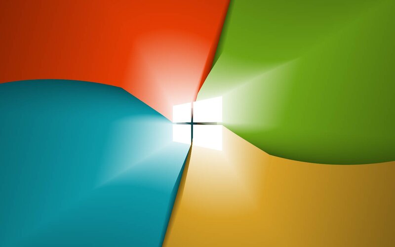 Windows Logo Background — Red