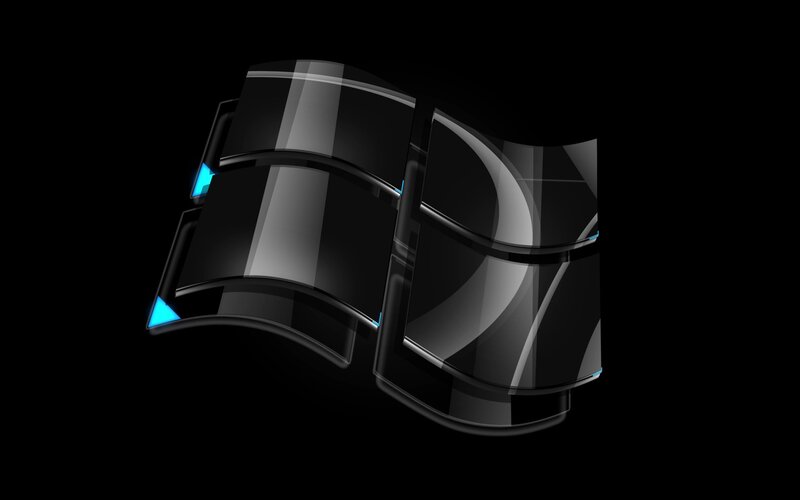 Windows Logo — Black, Dark
