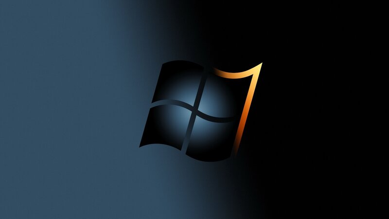 Windows Logo — Black, Dramatic, Digital Art