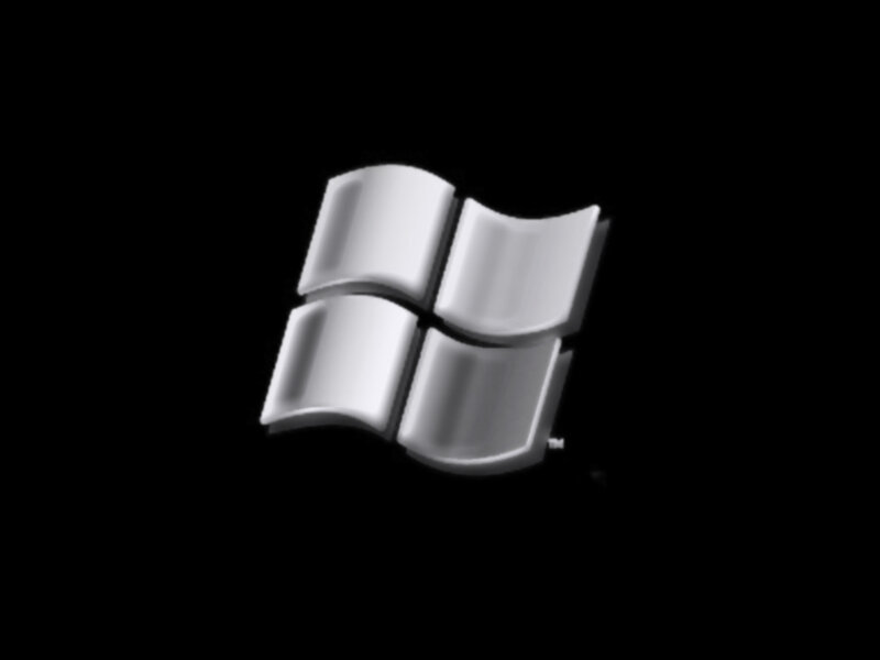 Windows Logo — Black, Minimalist, Digital Art, White