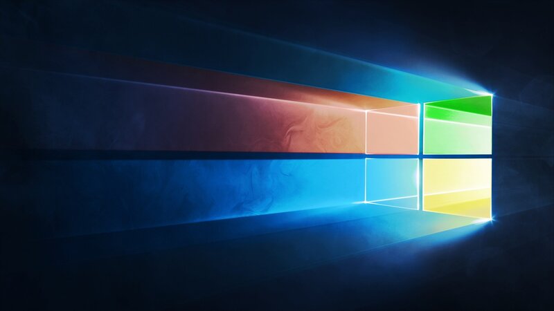 Windows Logo — Blue, Dramatic, Digital Art