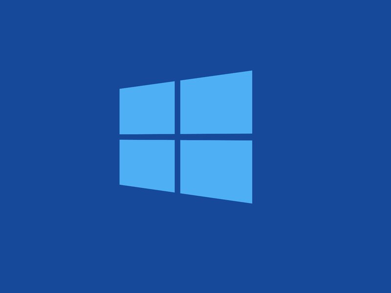 Windows Logo — Blue, Minimalist, Vector Art