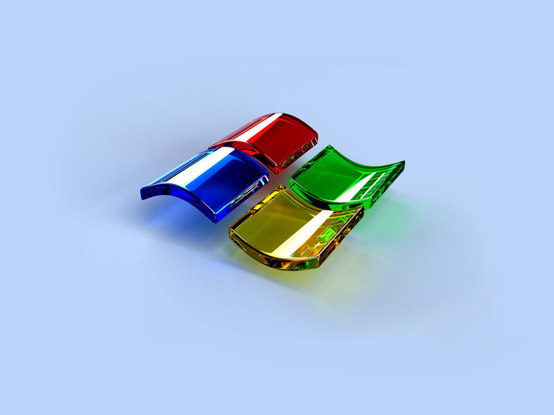 Windows Logo — Blue, Neutral, 3d Render