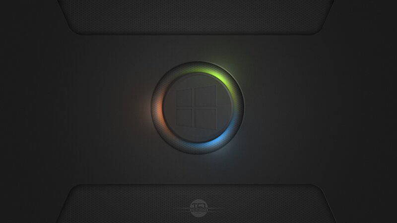 Windows Logo Button — Black, Minimalist