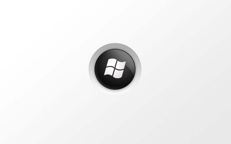 Windows Logo Button — Black