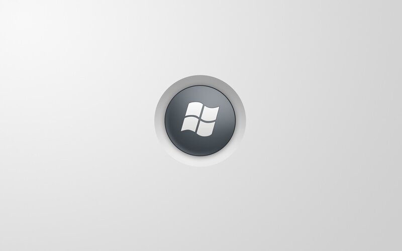 Windows Logo Button — Gray, Minimalist