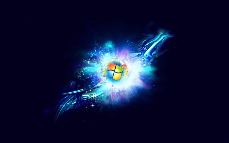 Windows logo explosion wallpaper
