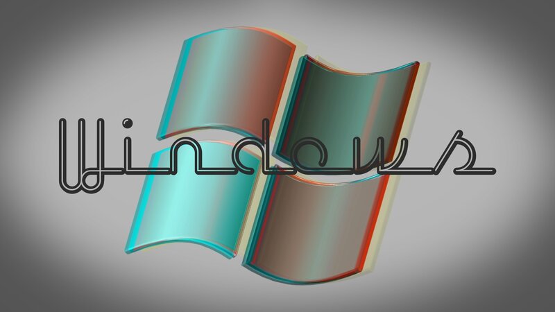 Windows Logo — Gray, Neutral, Digital Art