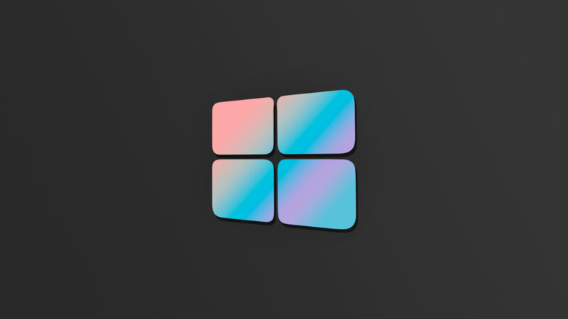 Windows Logo Icon — Blue, Minimalist, 3d Render