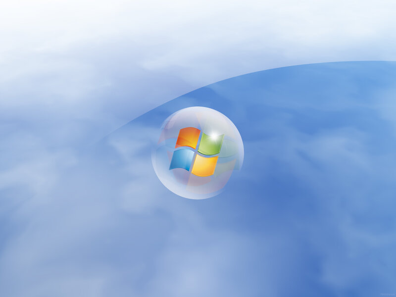 Windows Logo in Bubble — Blue, Serene