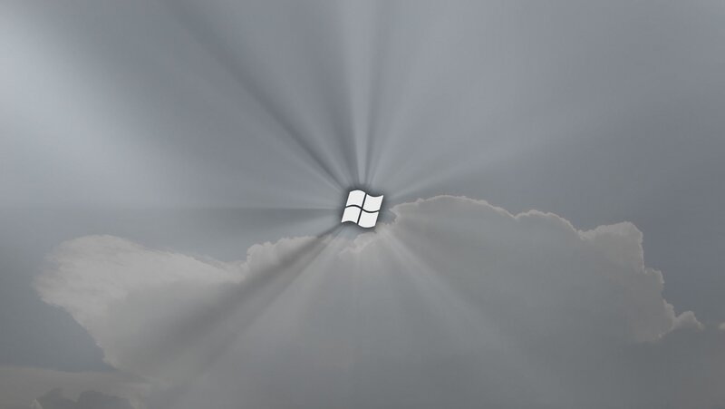 Windows Logo in Clouds