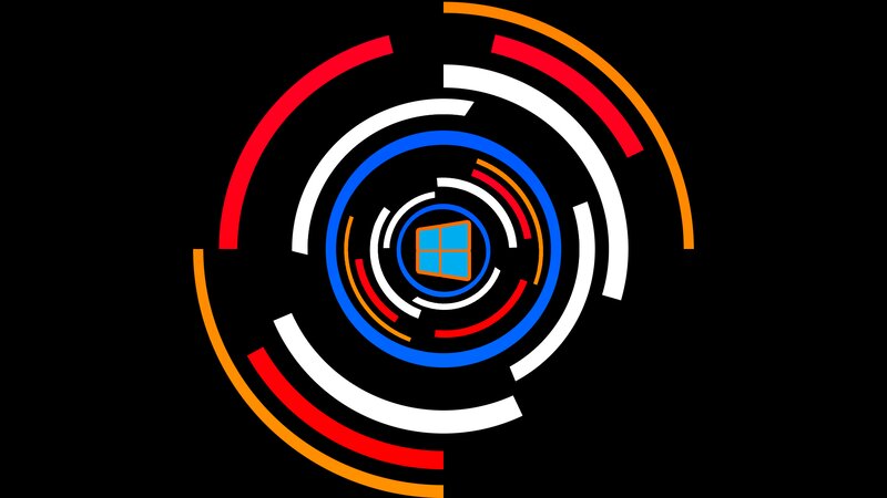 Windows Logo in Concentric Circles