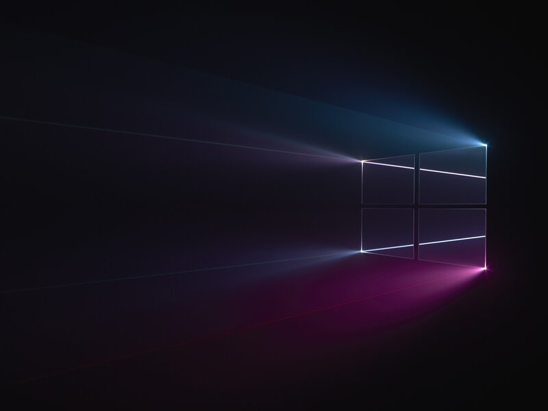 Windows Logo in Dark Space