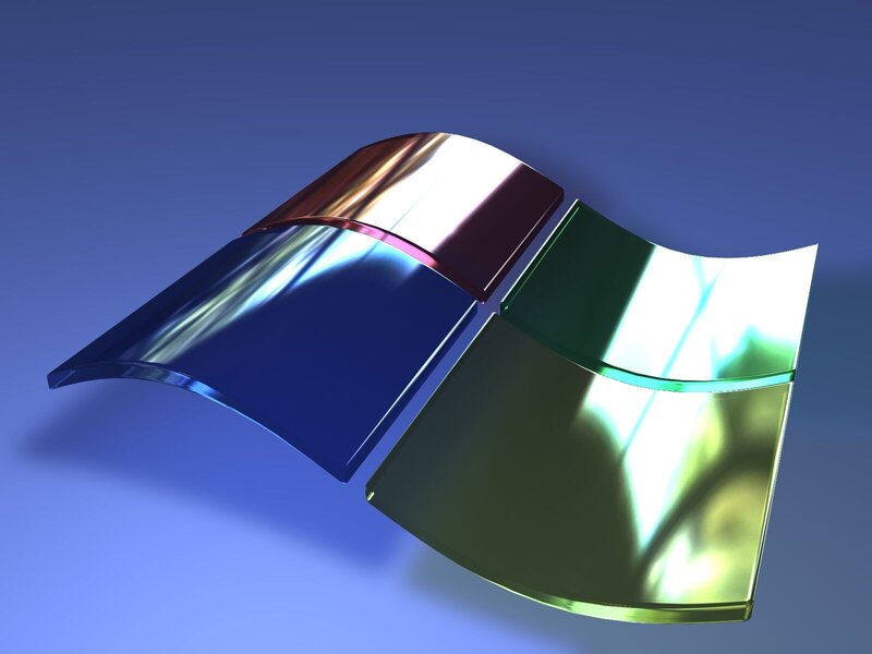 Windows logo in glass style