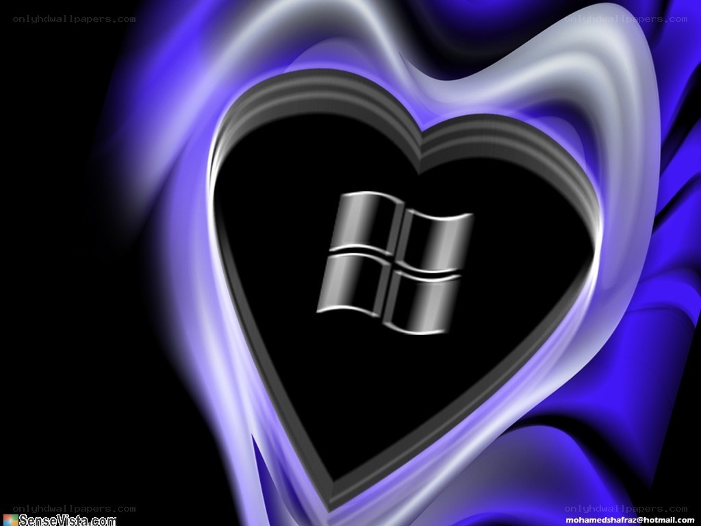 Windows logo in heart shape