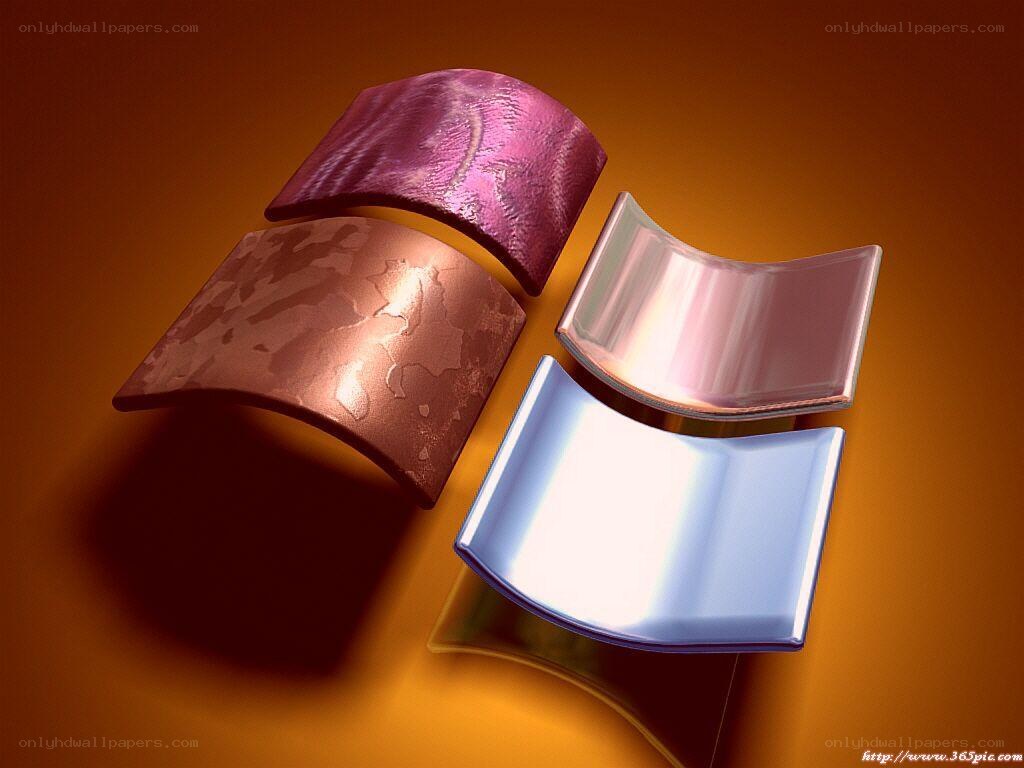 Windows logo in metallic style