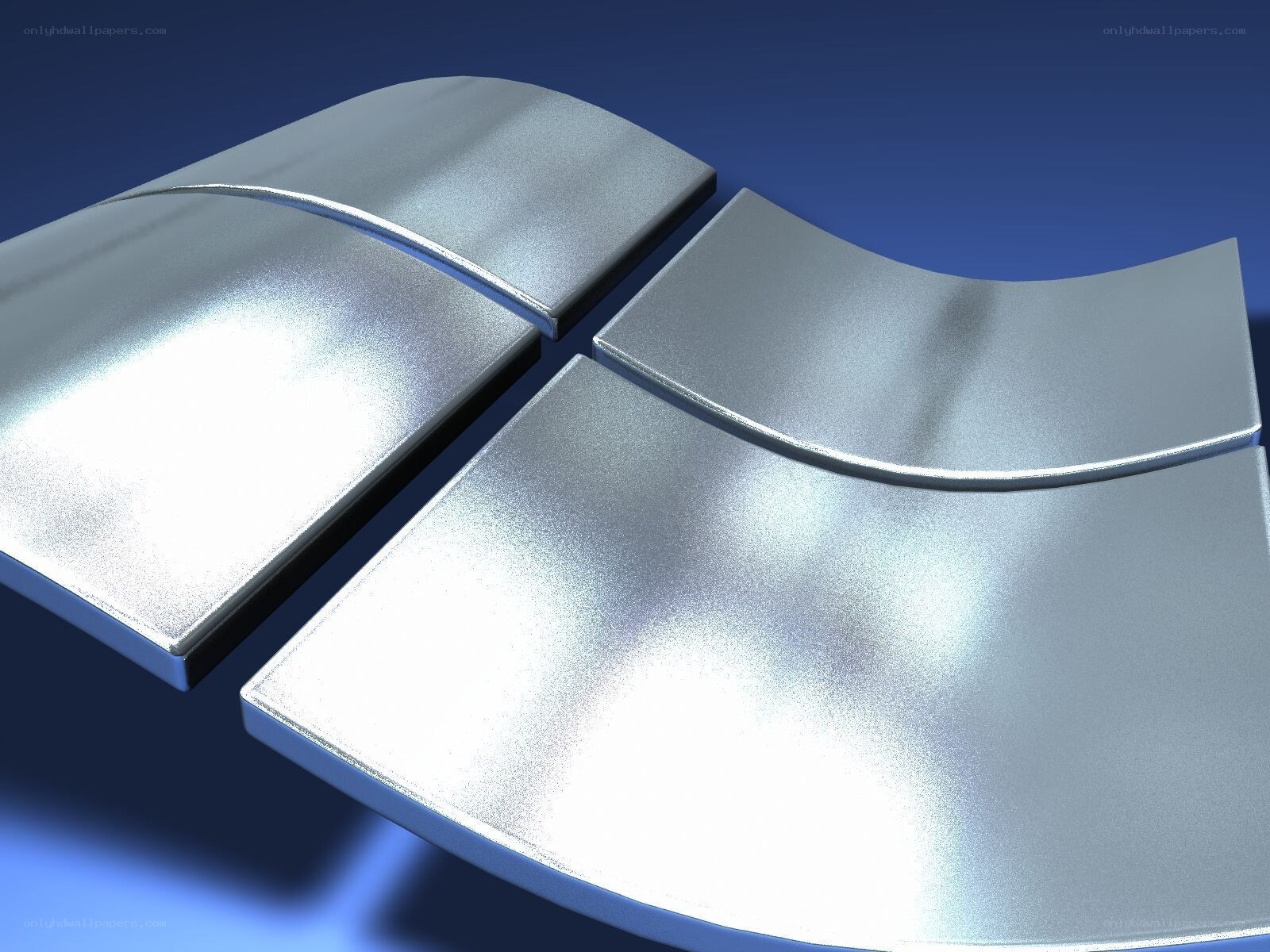 Windows logo in metallic style