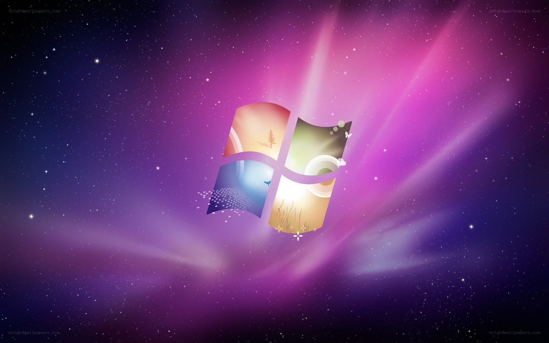Windows logo in space